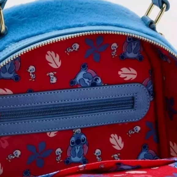Loungefly Fuzzy Stitch Backpack & Wallet - Box Lunch Exclusive - Picture 3 of 14
